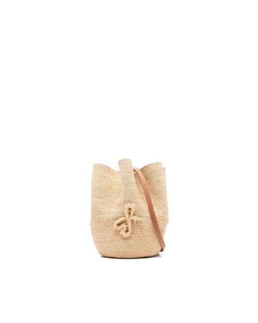Ruslan Baginskiy Natural Woven Monogram Shoulder Bag
