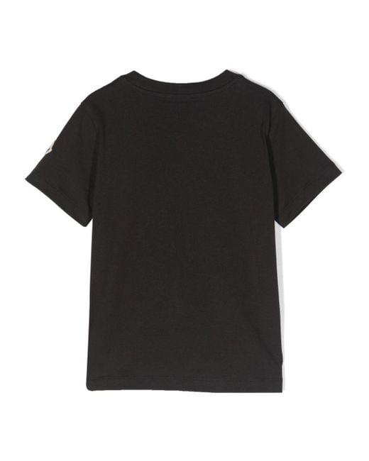 Moncler Black Logo-Print Cotton T-Shirt