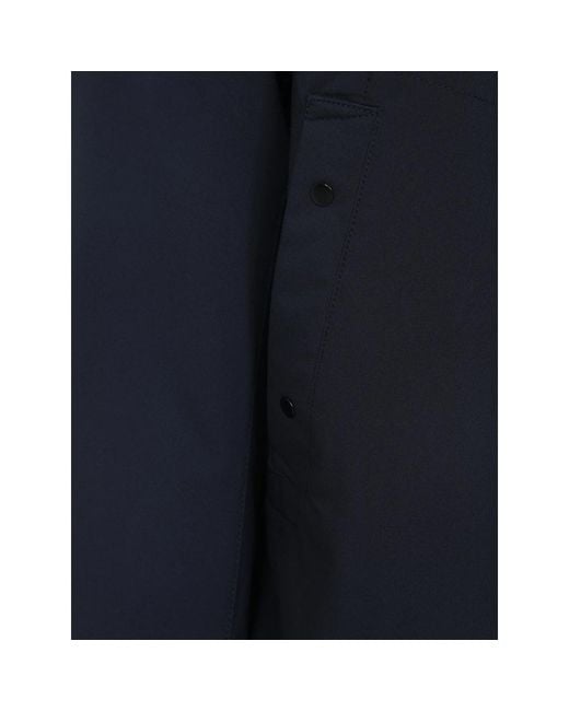 Stone Island Blue Hooded Zip-Front Jacket for men