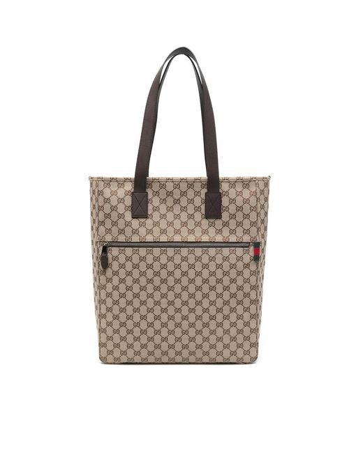 Gucci Brown Large Gg Tote Bag for men