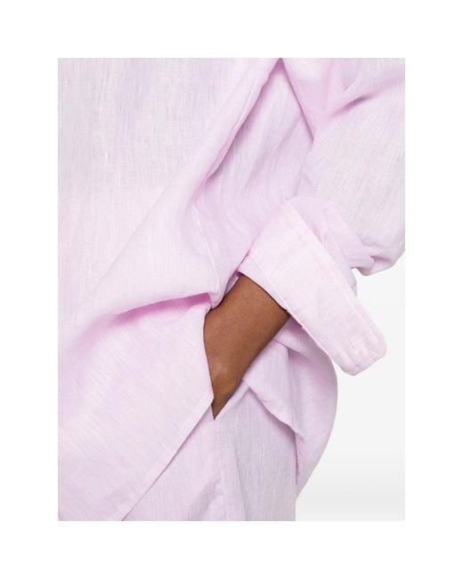 Riviera Pink Button-Up Long-Sleeve Shirt