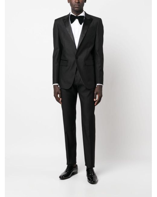 DSquared² Black Single-Breasted Two-Piece Suit for men