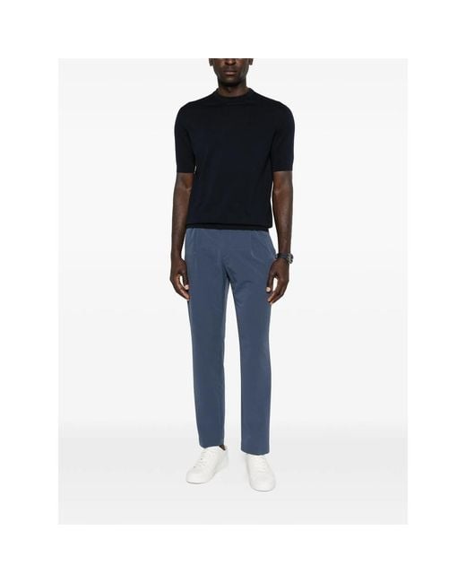 Fedeli Black Crew Neck Short-Sleeve T-Shirt for men