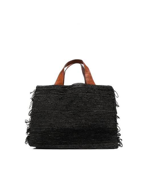 IBELIV Black Onja Woven Tote