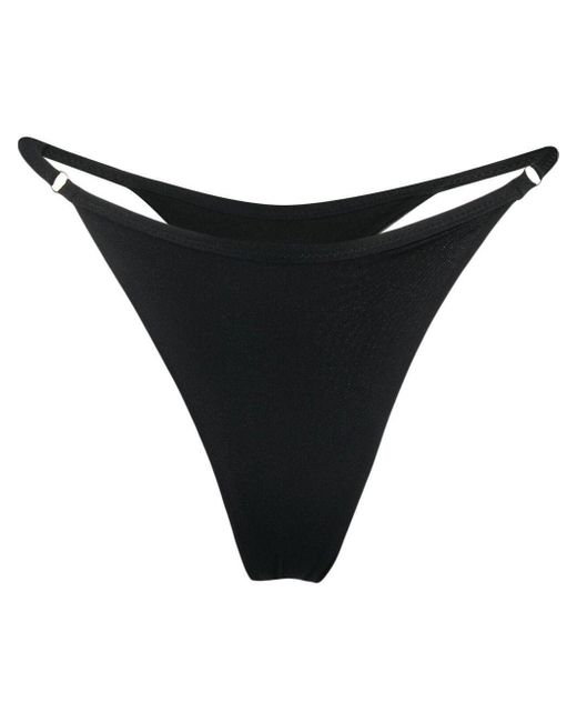 MATINEÉ Highwaisted Thong Bikini Bottom in Black Lyst