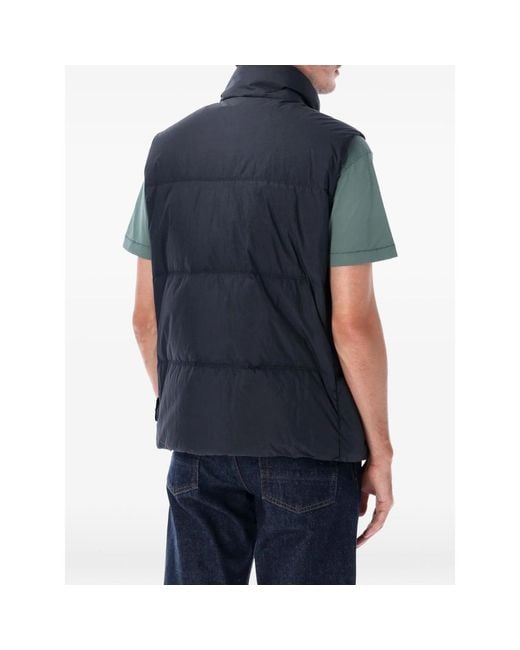 Stone Island Blue Quilted Padded Gilet for men