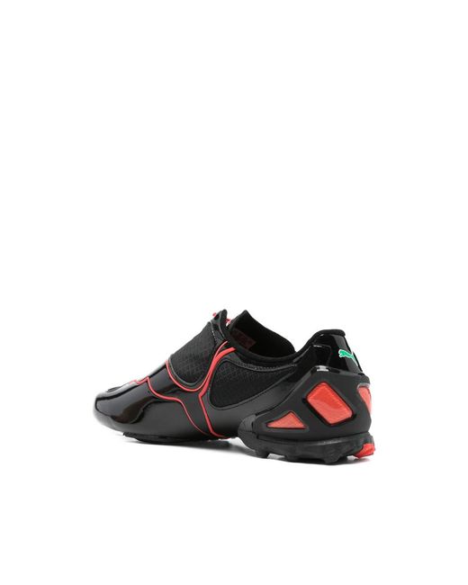 PUMA Black V-S1 Striped Lace-Up Sneakers for men