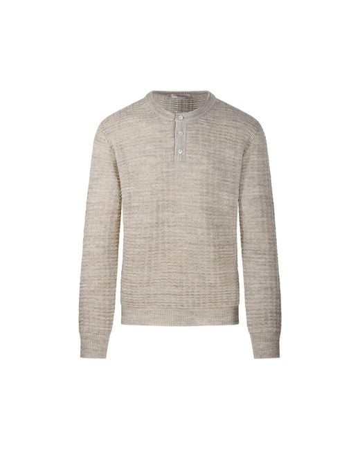 Roberto Collina Gray Buttoned Knitted Sweater for men