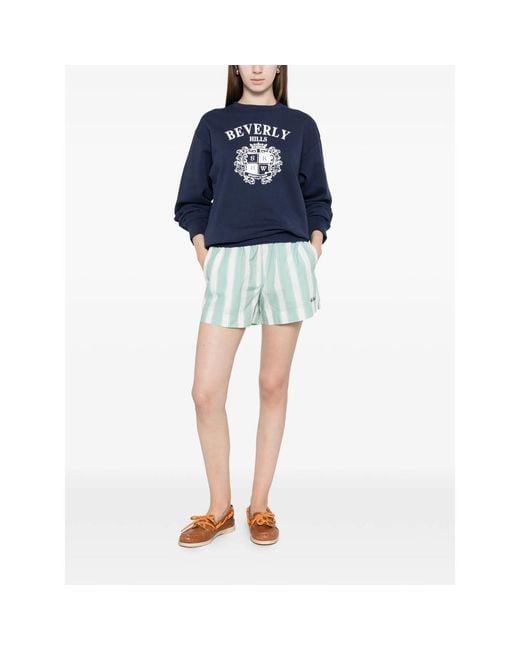Sporty & Rich Blue Sweater Crew Neck Cotton