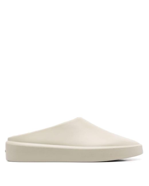 Fear Of God White Closed Toe Rubber Slides