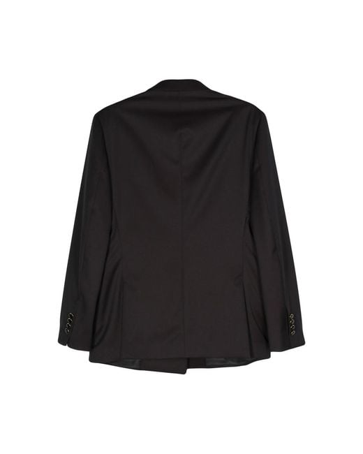 Reveres 1949 Black Double-Breasted Blazer for men