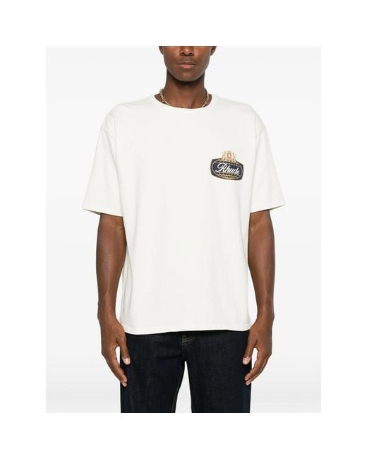 Rhude White Neutrals T-Shirts & Vests for men