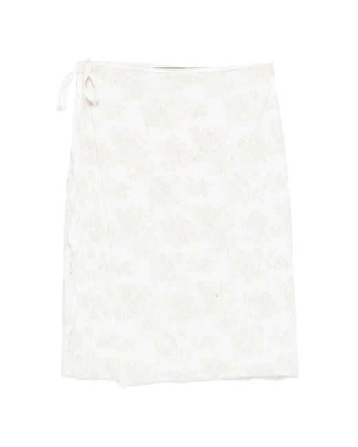 Sir White Blanca Wrap Midi Skirt