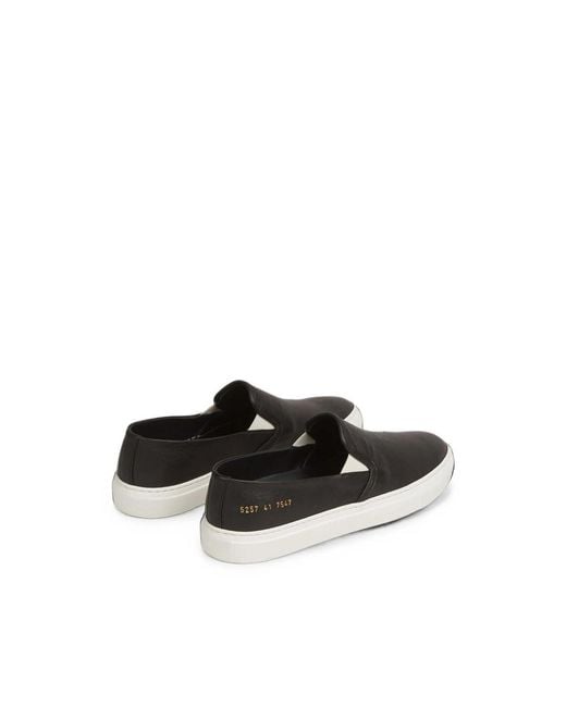 Common Projects Black Slip-On Leather Sneakers for men