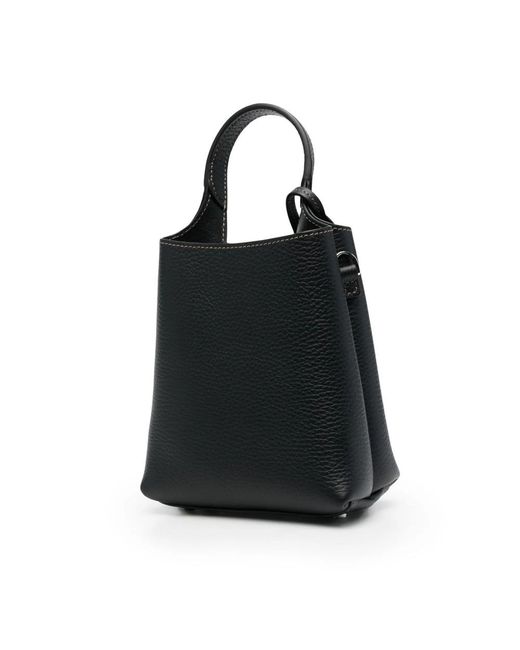 Tod's Black Timeless Logo Plaque Mini Tote Handbag
