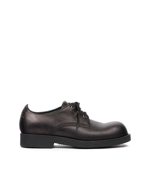 MM6 by Maison Margiela Black Lace-Up Derby Shoes for men
