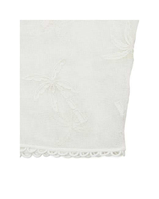 Farm Rio White Short-Sleeve Shirt