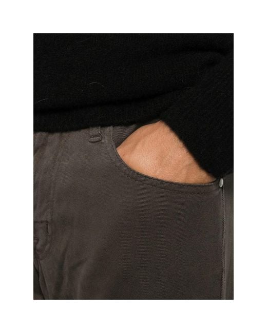 Tramarossa Gray Michelangelo Logo-Patch Trousers for men