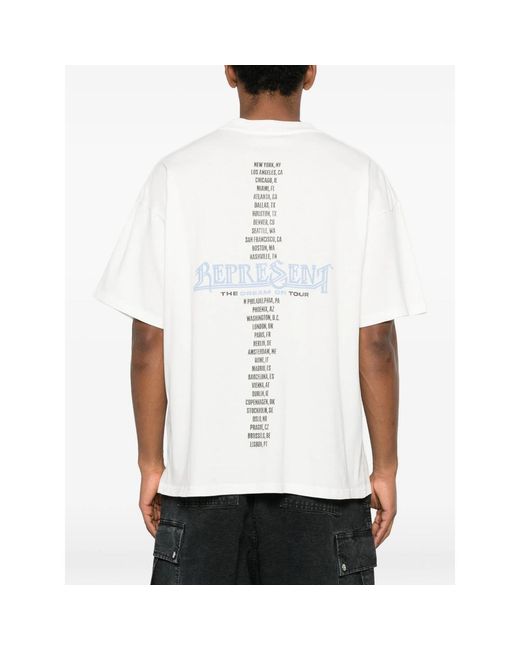 Represent White T-Shirts for men