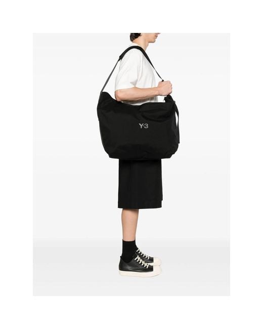 Y-3 Black Tote Bags for men