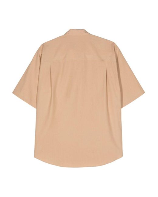 Auralee Natural Short -Sleeved Cotton Shirt for men