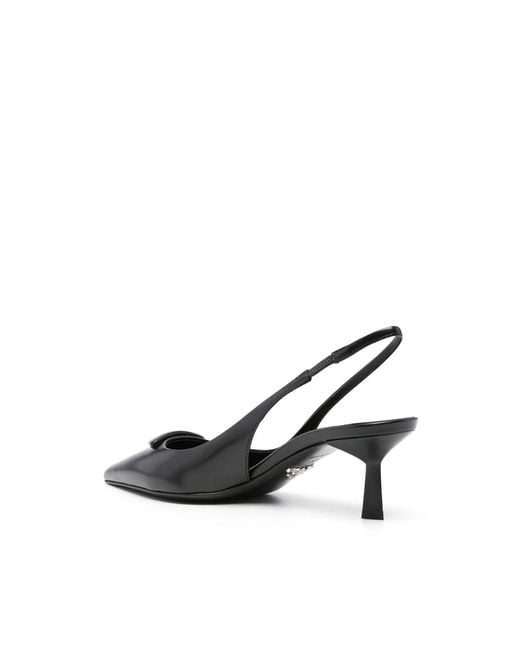 Prada Black 70Mm Leather Slingback Pumps
