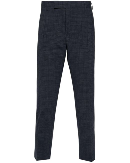 PT Torino Blue Slim-Cut Chino Trousers for men