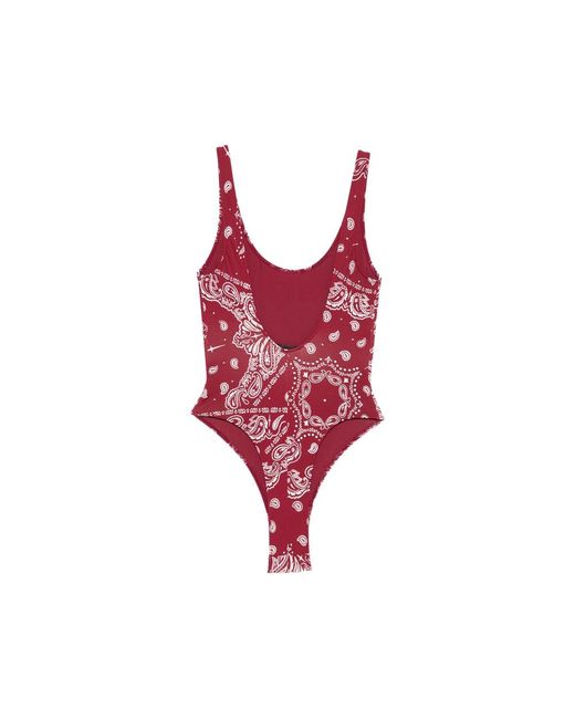 VENUJA Red Bandana-Print Swimsuit