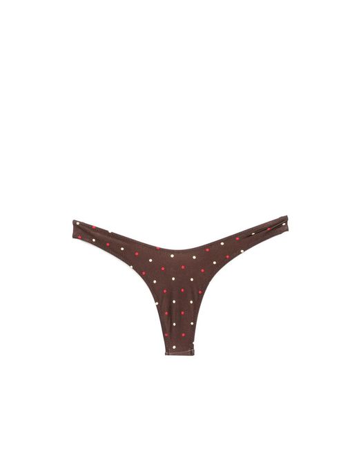 Frankie's Bikinis Brown Full Moon Polka-Dot Bikini Bottoms