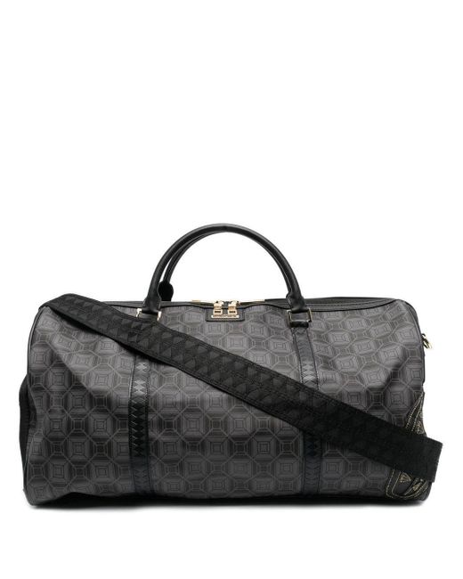 Sprayground Black Monogram-pattern Duffle Bag for men
