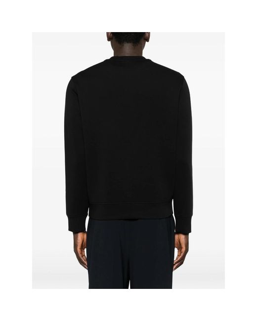 Emporio Armani Black Logo-Detail Crew-Neck Sweatshirt for men