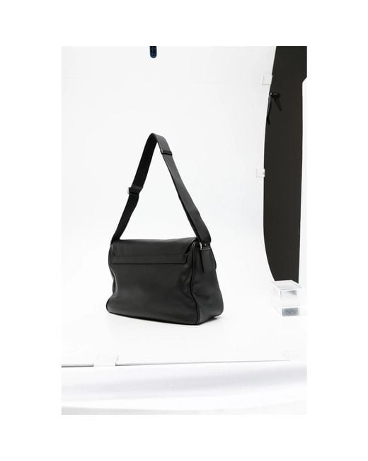 Prada Black Re-Nylon Leather Shoulder Bag for men