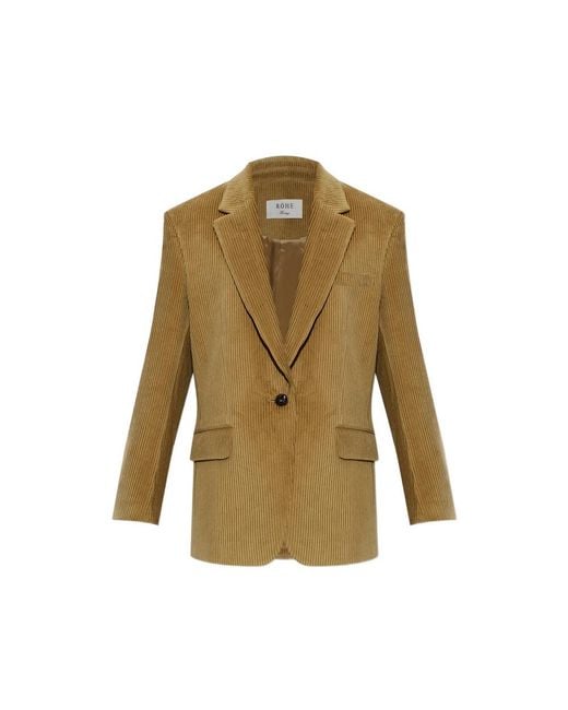 Rohe Green Corduroy Single-Vent Blazer