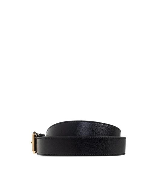 Givenchy Black Buckle Leather Belt