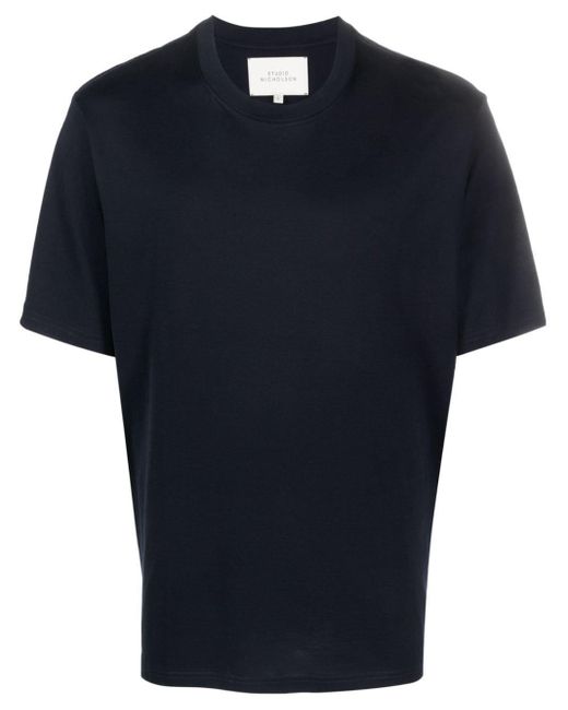 Studio Nicholson Blue Cotton Jersey T-Shirt for men