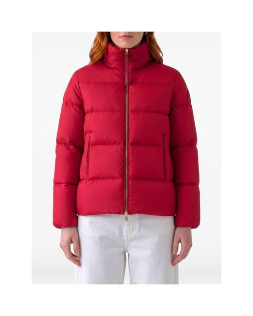 Moncler Red Vivantesse Short Down Jacket
