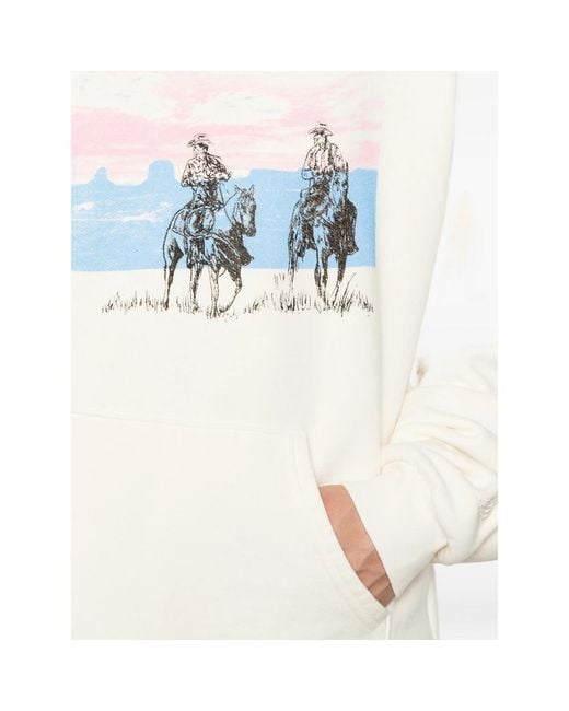 One Of These Days White Graphic-Print Hoodie for men