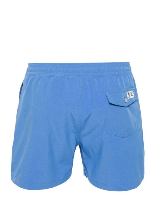 Polo Ralph Lauren Blue Polo Pony-Motif Swim Shorts for men
