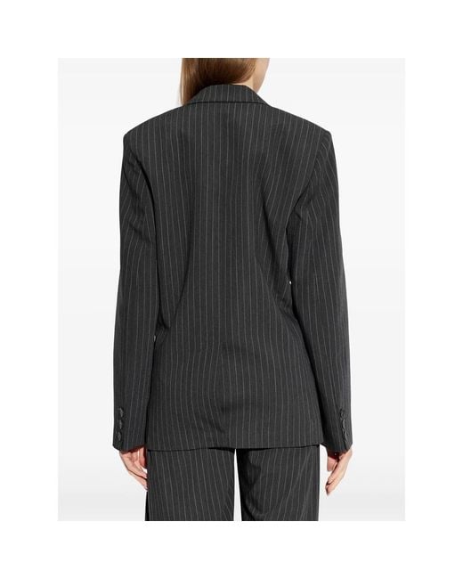 IRO Black Pinstripe-Pattern Blazer