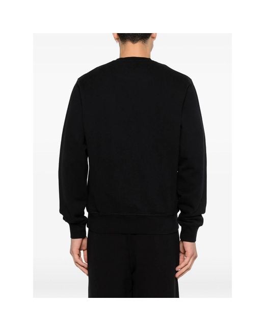 Arte' Black Logo-Embroidered Sweatshirt for men