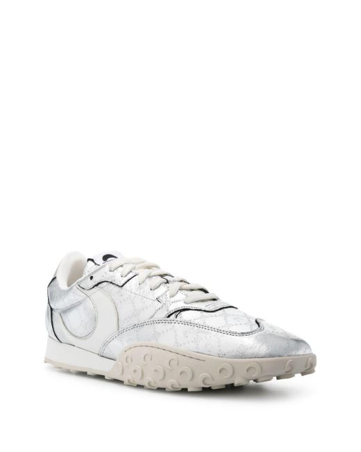 MARINE SERRE White Ms Rise Leather Sneakers for men
