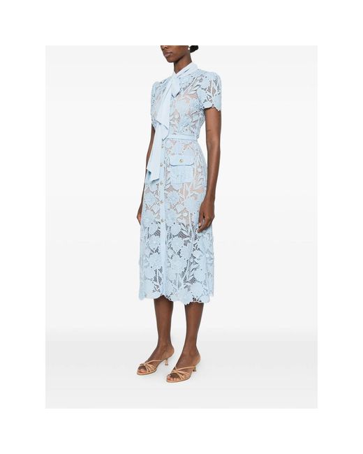 Self-Portrait Blue Dress Lace