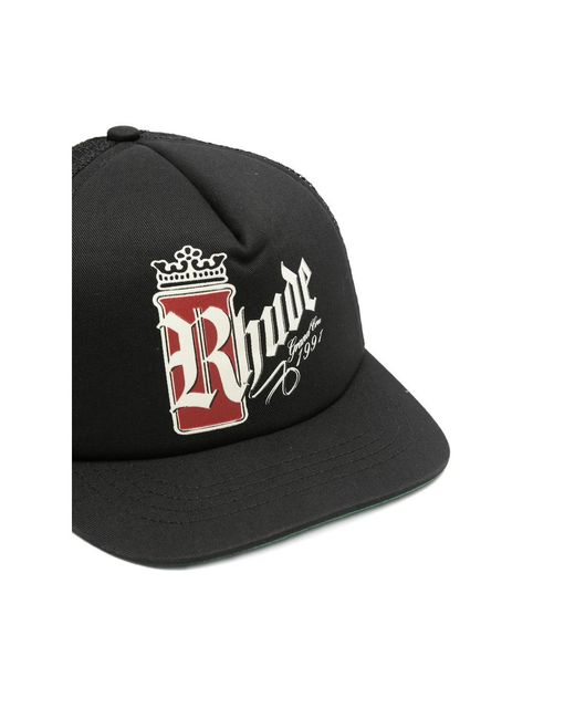 Rhude Black Hats for men
