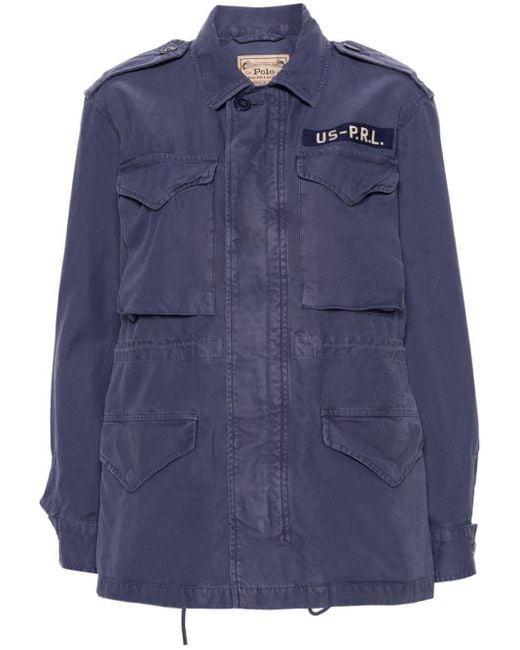 Polo Ralph Lauren Blue Boathouse Vy Field Flap-pocket Regular-fit Cotton Jacket