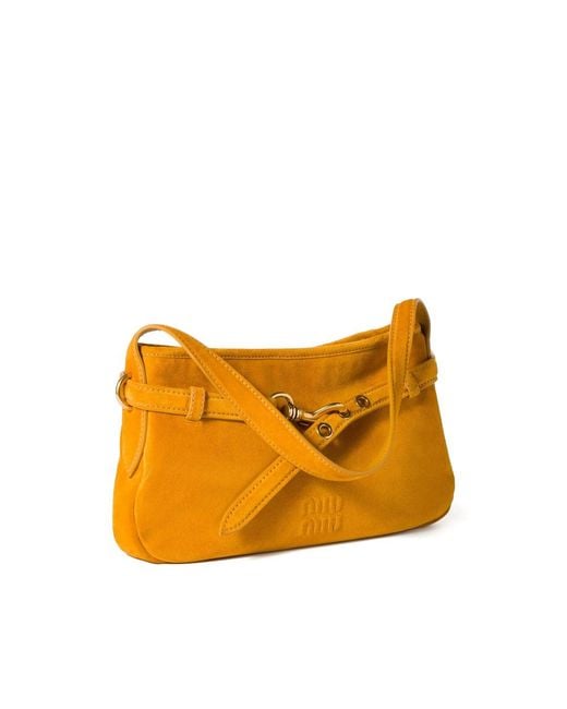 Miu Miu Yellow Aventure Shoulder Bag