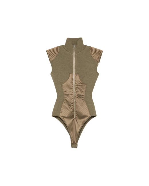 Jean Paul Gaultier Natural Ribbed-Knit Body