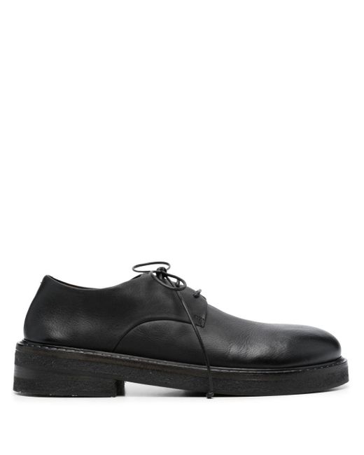 Marsèll Black Round-Toe Leather Oxford Shoes for men