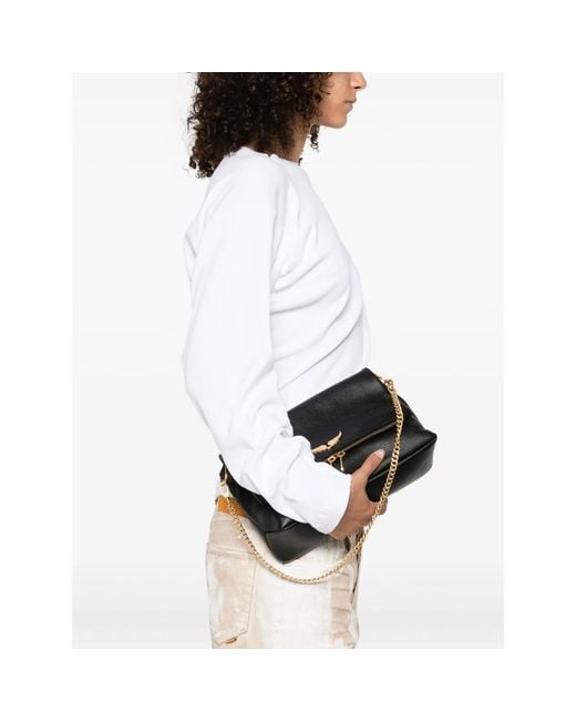 Zadig & Voltaire Black Rocky Grained-Leather Shoulder Bag