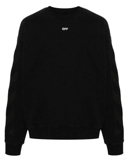 Off-White Diag stripe round-neck jumper - Black