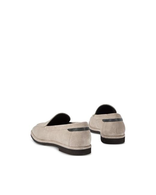 Brunello Cucinelli White Neutrals Loafers